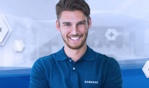 Programa de incentivo B2B Samsung Mais Samsung desenvolvido pela Just Trade Marketing para capacitação e engajamento da força de vendas.